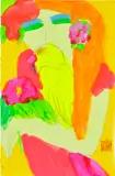 Walasse Ting, Untitled, 1998, Chinese ink and acrylic on rice paper