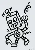 Sam Cox, Robot Curls, 2018, acrylic on paper