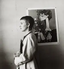 Raymond Cauchetier, Seberg de Profil avec une Peinture de Picasso, 1959, Tirage argentique postérieur