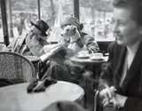 René Groebli, #1674, Scène de Café, Paris, 1948, Tirage argentique postérieur