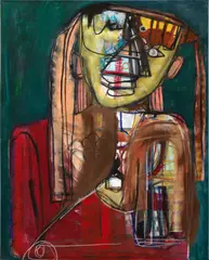 Genesis Tramaine, Mother of Suns of Thunder, 2019, acrylic, oil stick and spray paint on canvas
