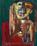 Genesis Tramaine, Mother of Suns of Thunder, 2019, acrylic, oil stick and spray paint on canvas
