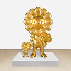 Takashi Murakami, Flower Parent and Child, 2018-2020, gold leaf on bronze