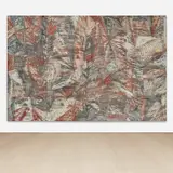 Angel Otero, Butterflies Drinking Crocodile Tears, 2016, oil and fabric collaged on canvas, diptych