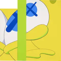 Pinch by Kaws, 2010, acrylic on canvas, diptych, sold Mar 2023