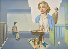 Chen Ke, Outside the Window, 2020, oil and acrylic gesso on canvas
