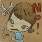 Yoshitomo Nara, NO!, 2011, coloured pencil on cardboard