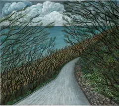 Scott Kahn, Duke's Mound, 1998, oil on linen