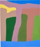 Etel Adnan, Untitled, 2018, oil on canvas
