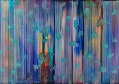 Bernard Frize, Dol, 2018, acrylic and resin on canvas