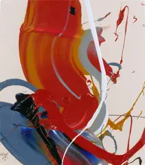 Kazuo Shiraga, Untitled, 1975, oil on paperboard