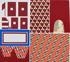 Barry McGee, Untitled, 2013, acrylic on wood panel, in five parts