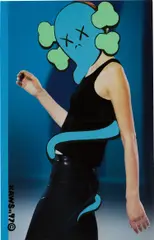 UNTITLED by Kaws, 1997, acrylic on existing magazine advertisement, sold Mar 2023