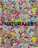Takashi Murakami and Virgil Abloh, "NATURALLY", 2018, acrylic and platinum leaf on canvas mounted on aluminum frame
