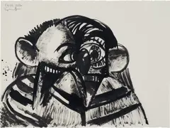 George Condo, Untitled, 2016, ink on paper