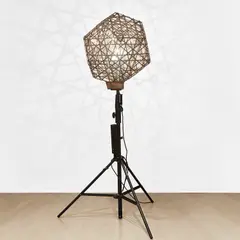 Ólafur Elíasson, Fivefold dodecahedron lamp, 2006, copper, semi-transparent mirror, steel, bulb and tripod