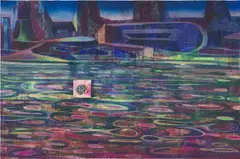 Yuxing Huang, Museum, 2016, acrylic on canvas