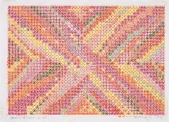 Ding Yi, Appearance of crosses 2006-B8, 2006, mixed media on paper