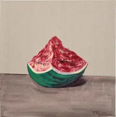 Watermelon by Zeng Fanzhi, 2011, oil on canvas, sold Mar 2023