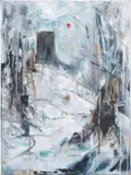 Amy Tong, Retrieving Redacted Dreams, 2022, oil on linen