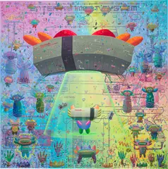 Ronald Apriyan, Happiness Arrival, 2023, acrylic on canvas
