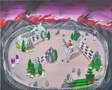 Huang Hai-Hsin, The game goes on, 2021, oil on canvas