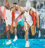 Yen Fu Kuo, Sprint C, 2023, mixed media on canvas