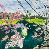 Mary Ronayne, The Secret Garden, 2022, enamel on canvas