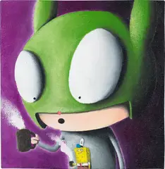 Coffee Lover by Edgar Plans, 2021, mixed media on canvas, sold Mar 2023
