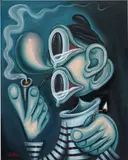 Baldur Helgason, In Blue Shadow, 2020, oil on canvas