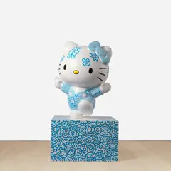 Blue Bunny Kitty by Sam Cox, 2019, acrylic on fibre reinforced plastic, sold Mar 2023