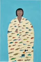 Jean Jullien, Maman, 2019, acrylic gouache on canvas