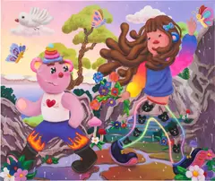 Super Future Kid, Grizz Lee, Bear with me!, 2021, acrylic on canvas