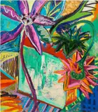 Rose Electra Harris, Midnight Vase, 2022, oil on canvas