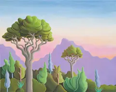 Daisy Dodd-Noble, Trees in Deia, 2021, oil on linen