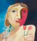 Danielle Orchard, Head with Tulips