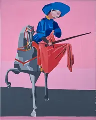 Saint Martin and the Beggar (after Sassetta) by Guy Yanai, 2019, oil on canvas, sold Oct 2023