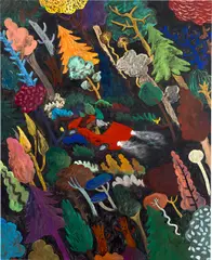 Yuichi Hirako, Lost in Thought 49, 2019, acrylic on canvas