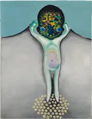 Untitled by Izumi Katō, 2006, oil on canvas, sold Oct 2023