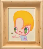 Javier Calleja, In This World, 2022, acrylic on canvas, in artist’s frame