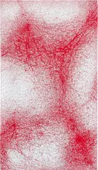 Endless Line by Chiharu Shiota, 2017, thread on canvas, sold Oct 2023