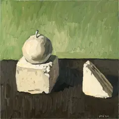 Qin Qi, Pear, Beancurd and Cake, 2011, oil on canvas