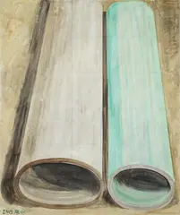 Two Colour Tubes by Zhang Enli, 2013, oil on canvas, sold Oct 2023