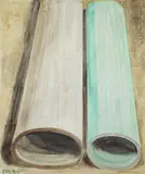 Zhang Enli, Two Colour Tubes, 2013, oil on canvas