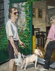 Liu Xiaodong, A Meeting on East 5th Street, oil on canvas