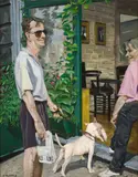 Liu Xiaodong, A Meeting on East 5th Street, oil on canvas