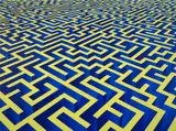 Xu Qu, Maze Dark Blue & Yellow, 2013-2014, acrylic on canvas