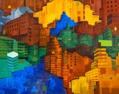 Elaine Chiu, A Wonderful World, 2023, acrylic on canvas