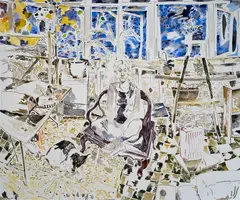 Chris Huen Sin Kan, Haze, 2016, oil on canvas