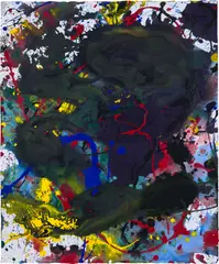 Untitled by Sam Francis, 1990, acrylic on paper, sold Oct 2023